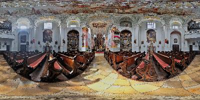 Pfarrkirche St. Clemens in Eschenlohe - interaktives 360-Grad-Panorama von Werner Pietschmann Pfarrkirche St. Clemens in Eschenlohe