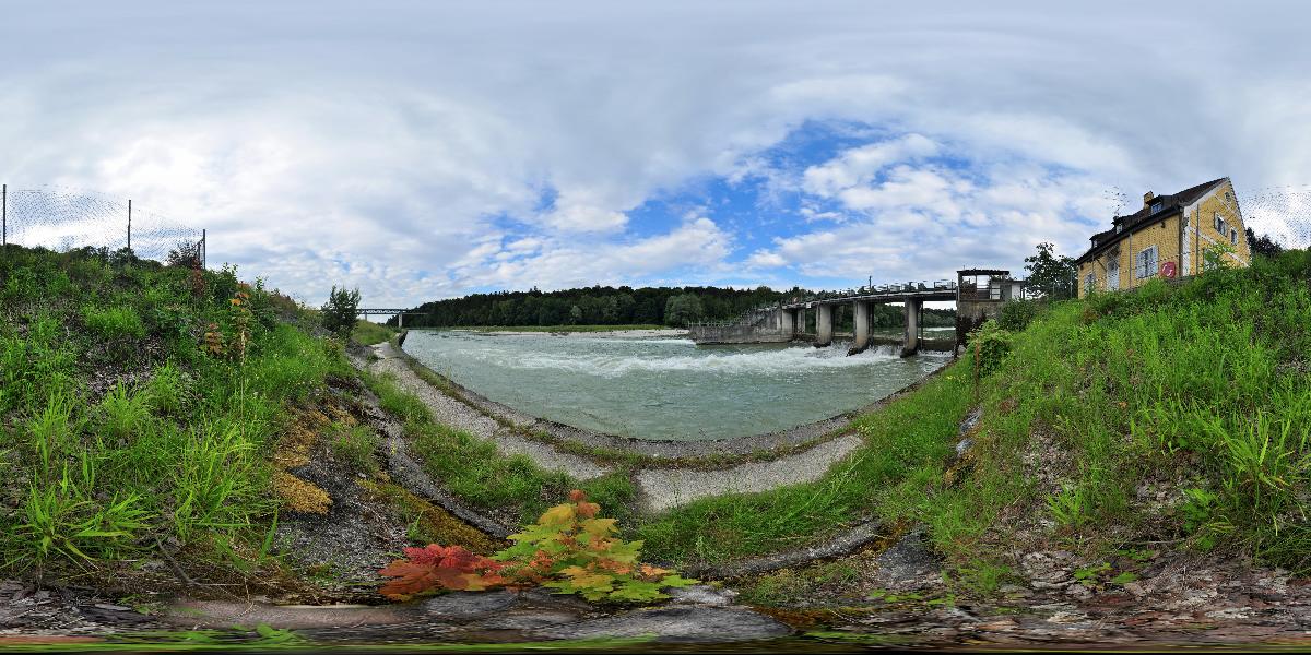 Wehranlage Großhesselohe an der Isar (Foto: © Werner Pietschmann)