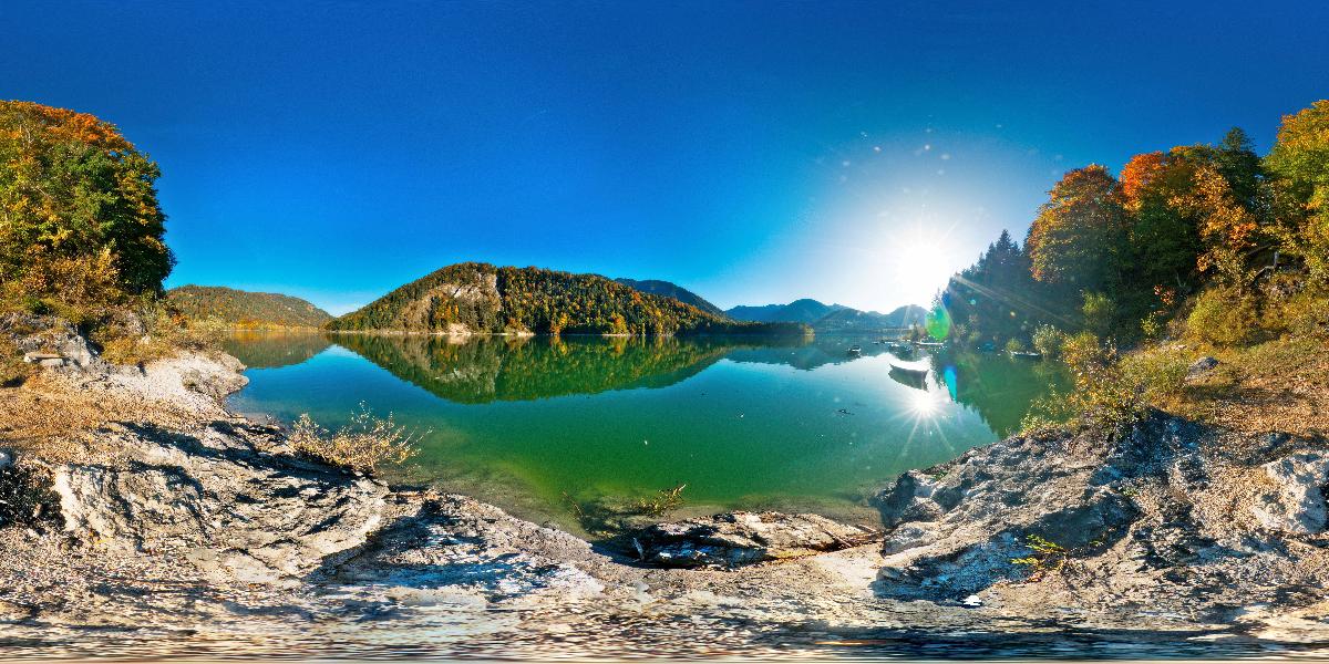 Sylvensteinstausee bei Lenggries (Foto: © Werner Pietschmann)