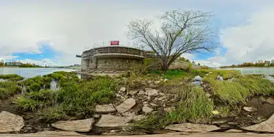Domfelsen an der Elbe in Magdeburg