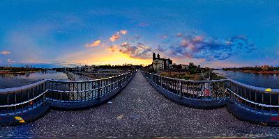 Blick über die Elbe in Magdeburg