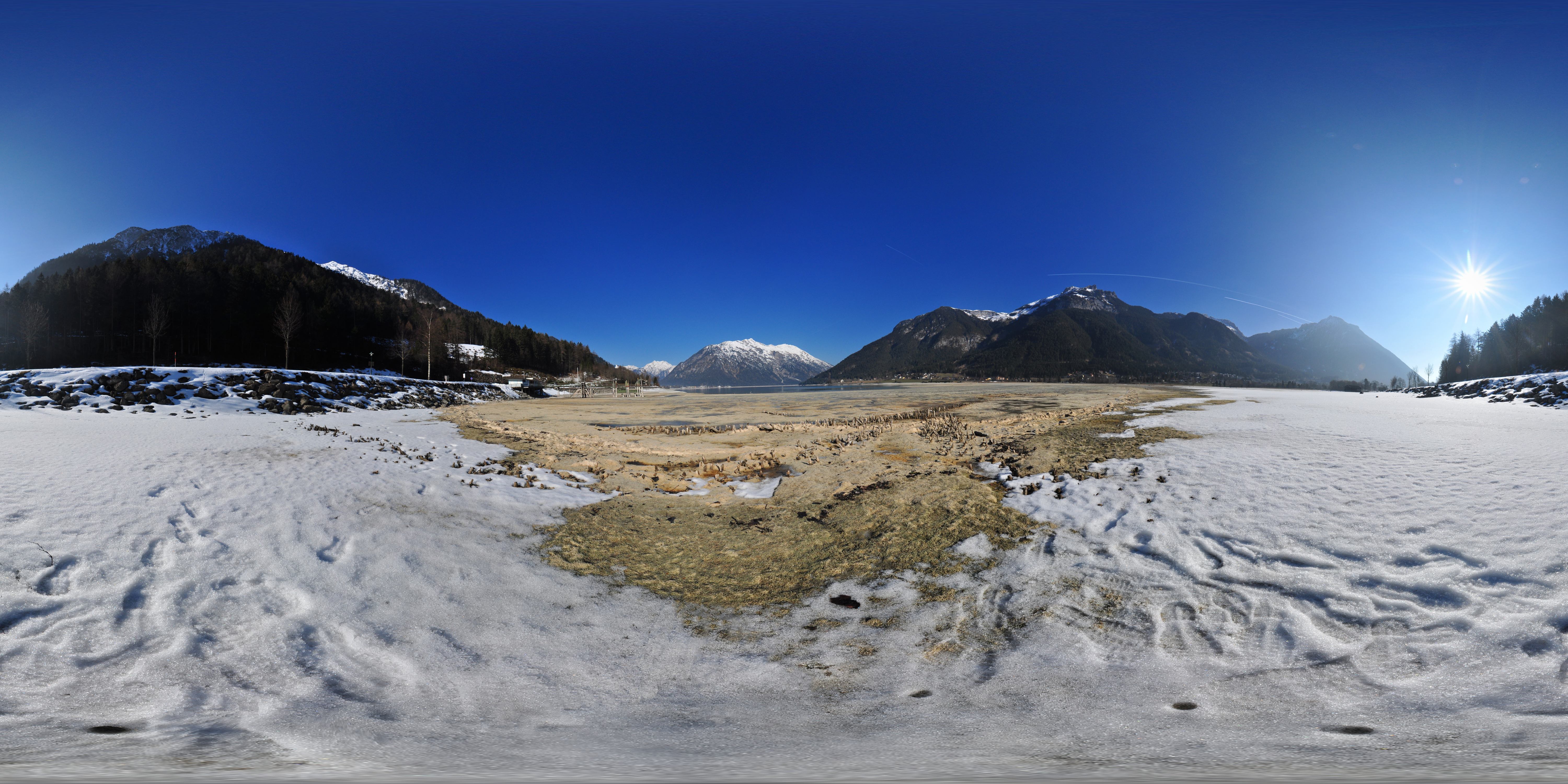 360°-Panorama am Boden des Achensees in Tirol