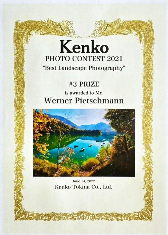 Foto: © Werner Pietschmann Auszeichnung Kenko Photo Contest 2021 Best Landscape Photography Award